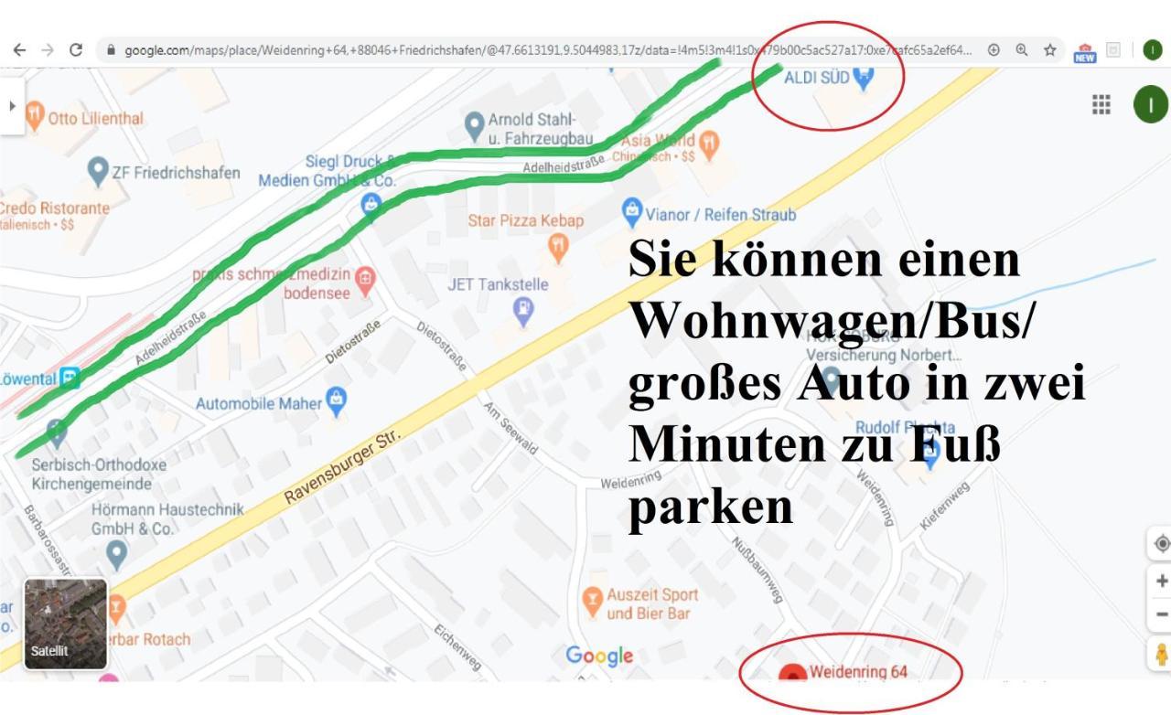 4-Zimmer Kinderfreundliche Ferienwohnung Friedrichshafen Eksteriør billede